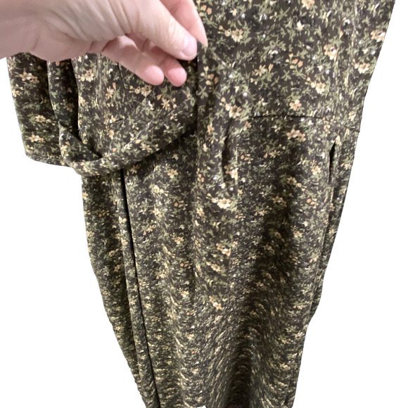 Amish Mennonite Brown Cape Dress 3/4 Sleeve Handmade Bust 44" Length 46" Belted - Picture 3 of 7